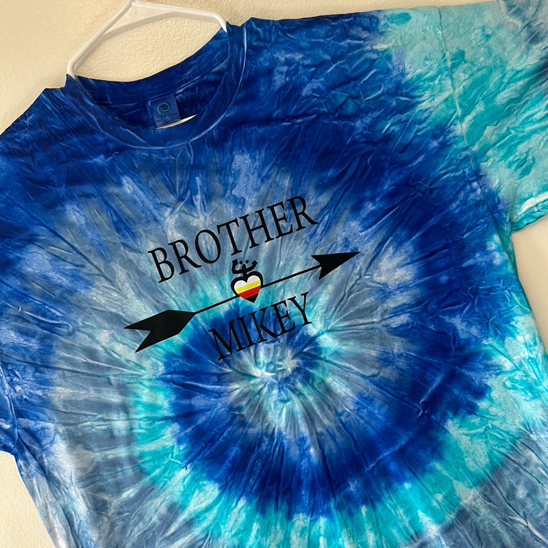 Tie Dye “Brother Mikey” Tee (Blue)