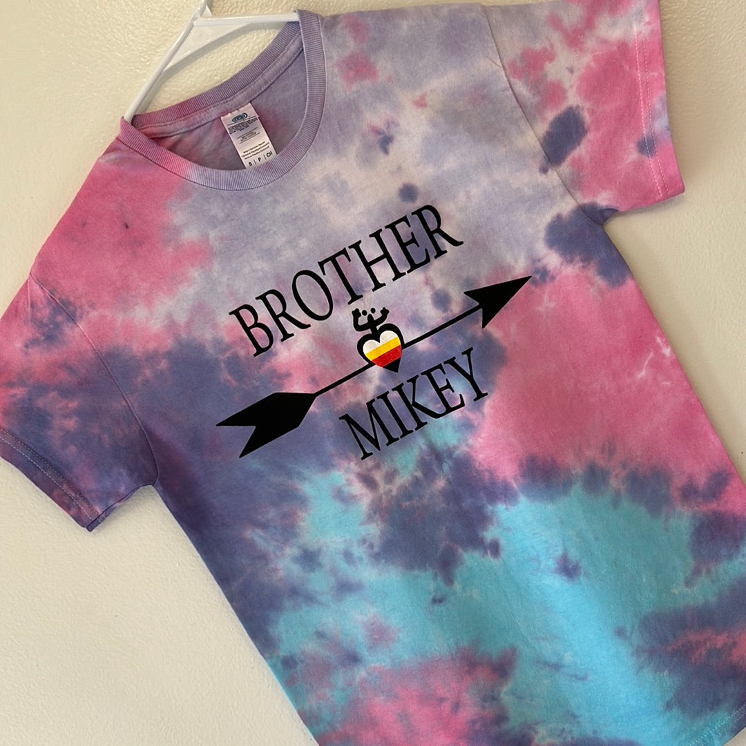 Tie Dye “Brother Mikey” Tee (Pink/Purple/Blue)