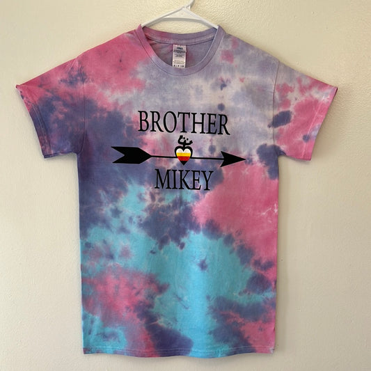 Tie Dye “Brother Mikey” Tee (Pink/Purple/Blue)