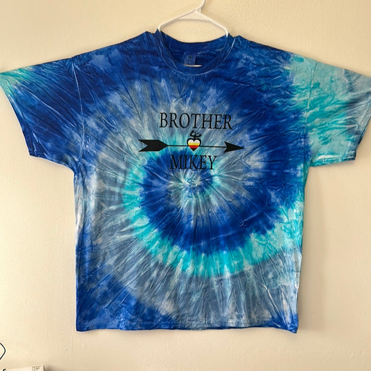Tie Dye “Brother Mikey” Tee (Blue)